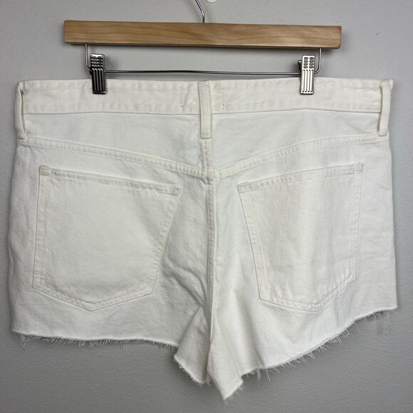 Madewell Shorts Womens Size 32 W Relaxed Denim White Cut Off NWT MSRP $78 - Picture 11 of 14